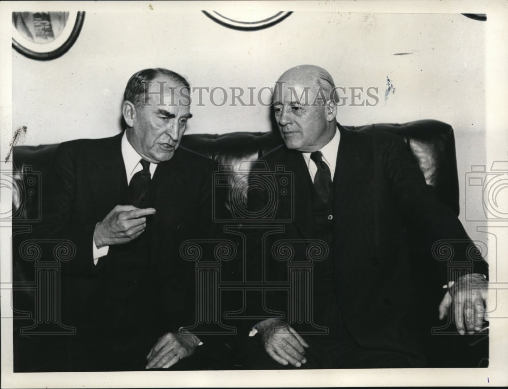 1937 Press Photo Majority Leader Sam Rayburn Speaker of House William S Bankhead