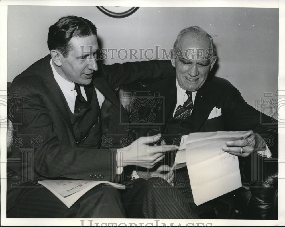 1935 Press Photo Charles West and Joseph Byrns - nee19116