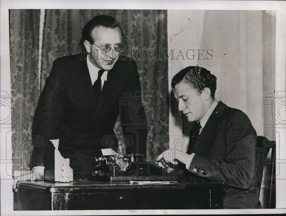 1939 Press Photo Prince Hubertus Zu Loewenstein & his brother Baron Alvensleben