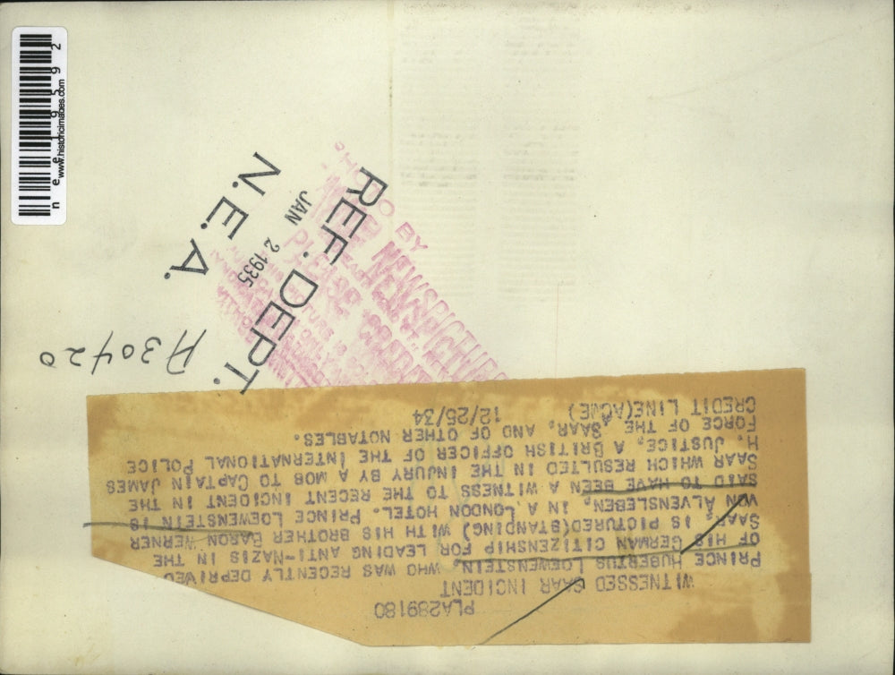 1939 Press Photo Prince Hubertus Zu Loewenstein & his brother Baron Alvensleben