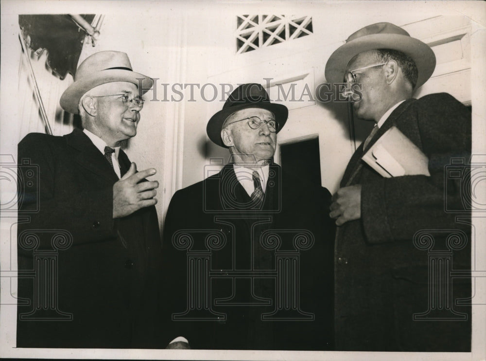 1939 Press Photo Former Senator James Pope, Harcourt Morgan & David Lilienthal