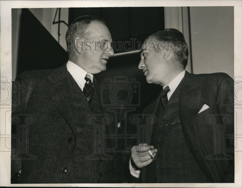 Load image into Gallery viewer, 1939 Press Photo Representative Carl Vinson and Navy Charles Edison - nee21021

