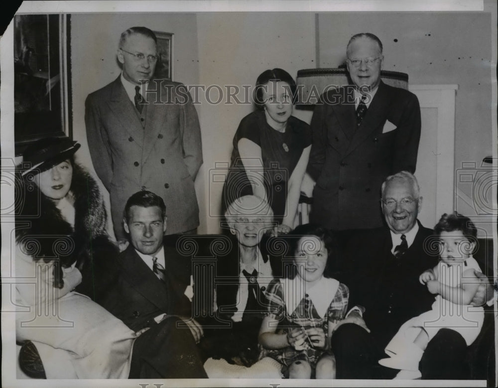 1935 Press Photo Mr. & Mrs. James Mattimore on 50th Anniversary - nee21828