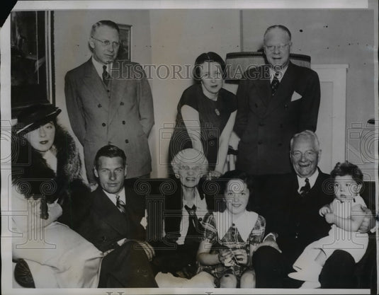 1935 Press Photo Mr. & Mrs. James Mattimore on 50th Anniversary - nee21828