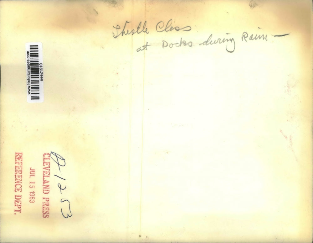 1963 Press Photo Shistle Class at Docks during Rain - nee21910