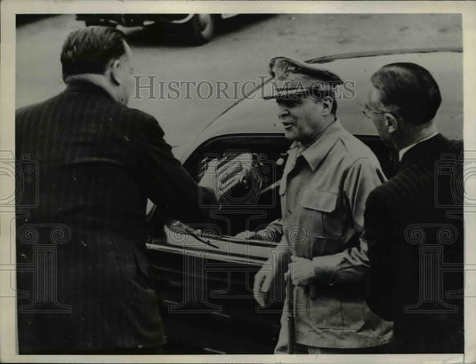 1942 Press Photo Australian Army Min. Francis M. Forde, Gen. Douglas MacArthur