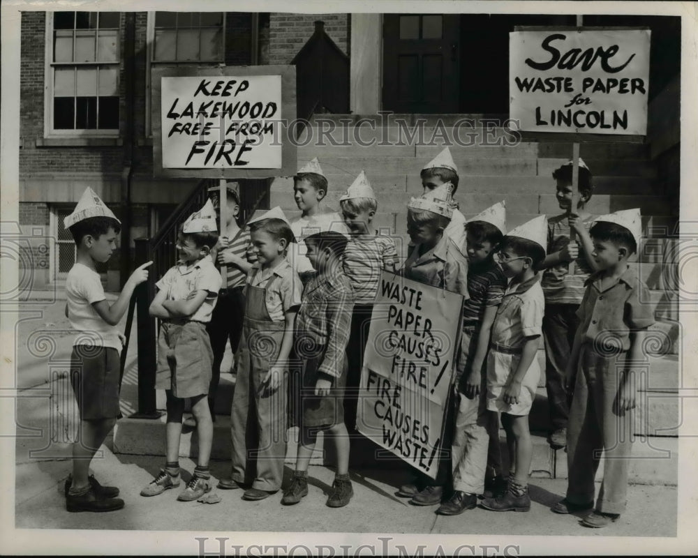 1946 Press Photo Third Grade Boys at Lincoln Lakewood School
