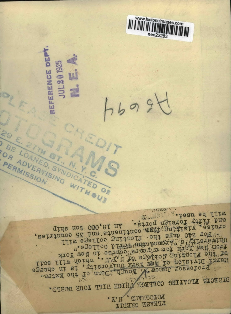 1925 Press Photo Professor James Lough Dean