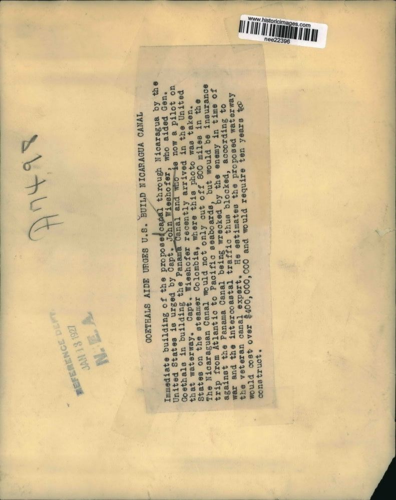 1927 Press Photo Captain John Wieshofer from his Atlantic to Pacific trip