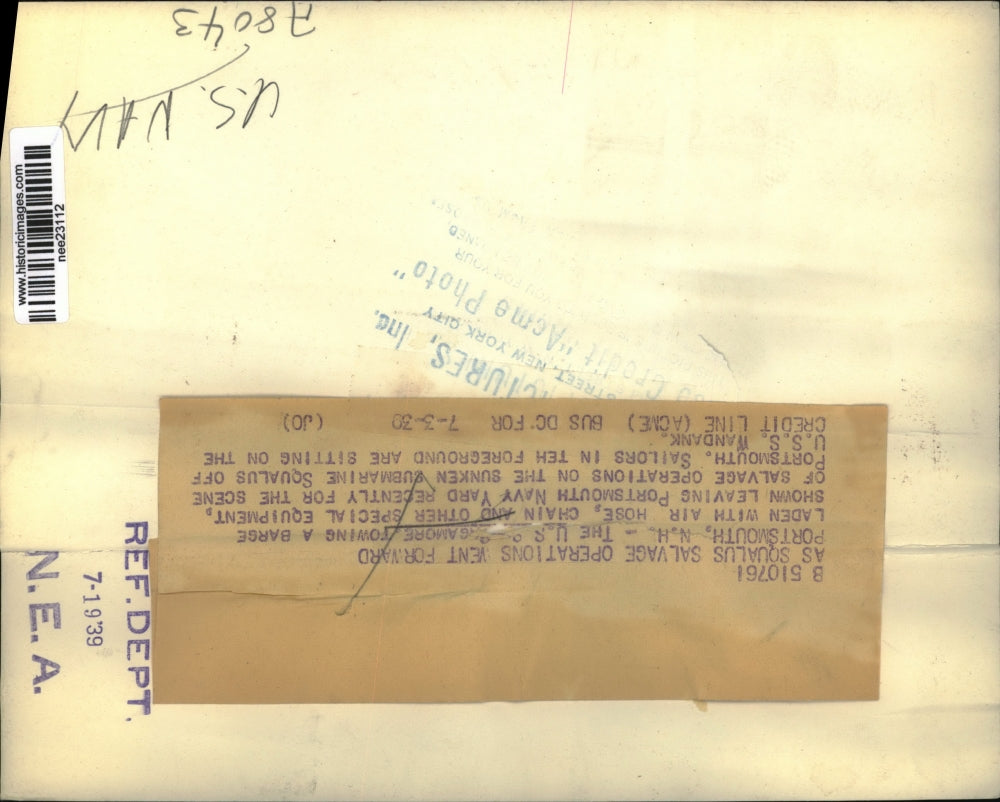 1939 Press Photo U.S Sagamore towing a Barge - nee23112