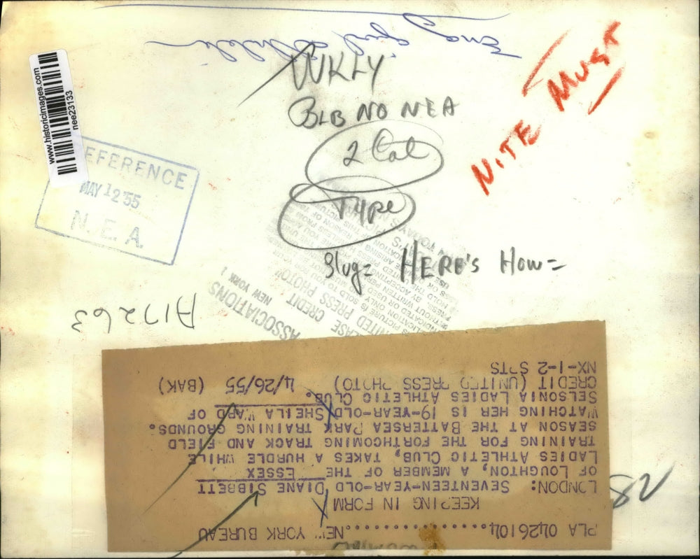 1955 Press Photo Diane Sibbett, Sheila Ward train for track