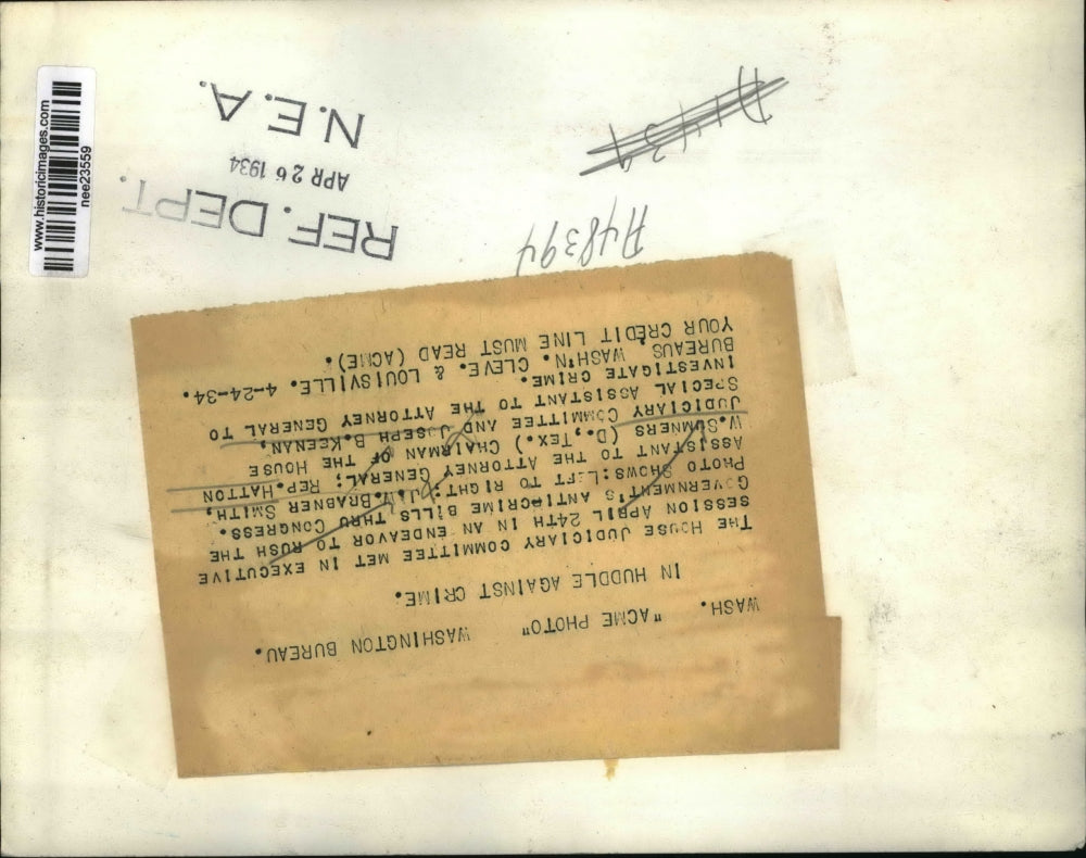 1934 Press Photo House Judiciary Committee in Executive Session - nee23559