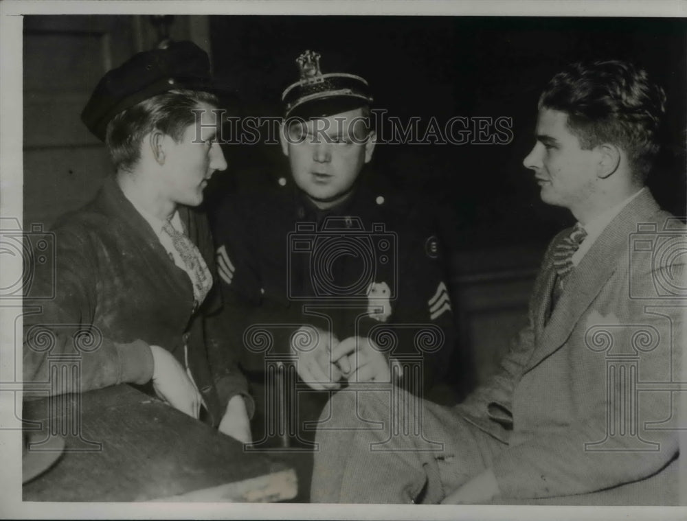 1935 Press Photo Robert Holszkom, Pat Neilon and J.R.Knott - nee23659