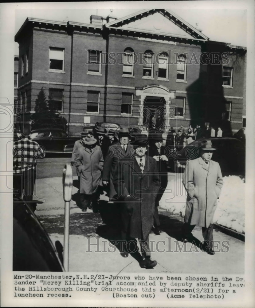 1950 Press Photo The Jurors chosen in the Dr. Sander "mercy Killing" trial