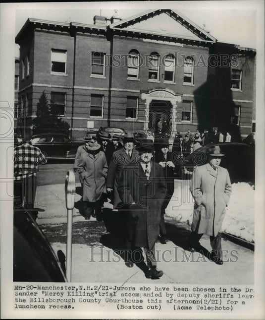 1950 Press Photo The Jurors chosen in the Dr. Sander "mercy Killing" trial