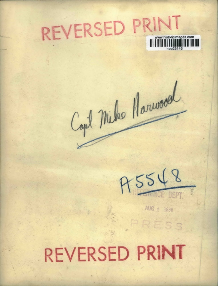 1936 Press Photo Captain Mike Harwood - nee25146