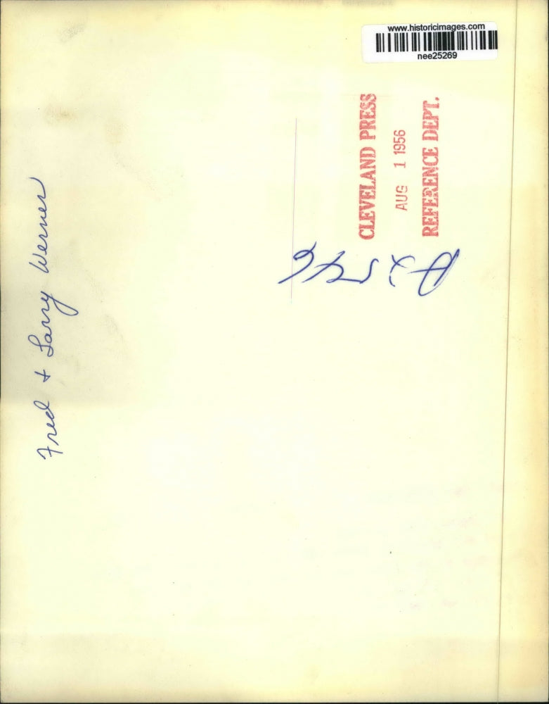 1956 Press Photo Fred & Larry Werner Victims of Plane Crash - nee25269