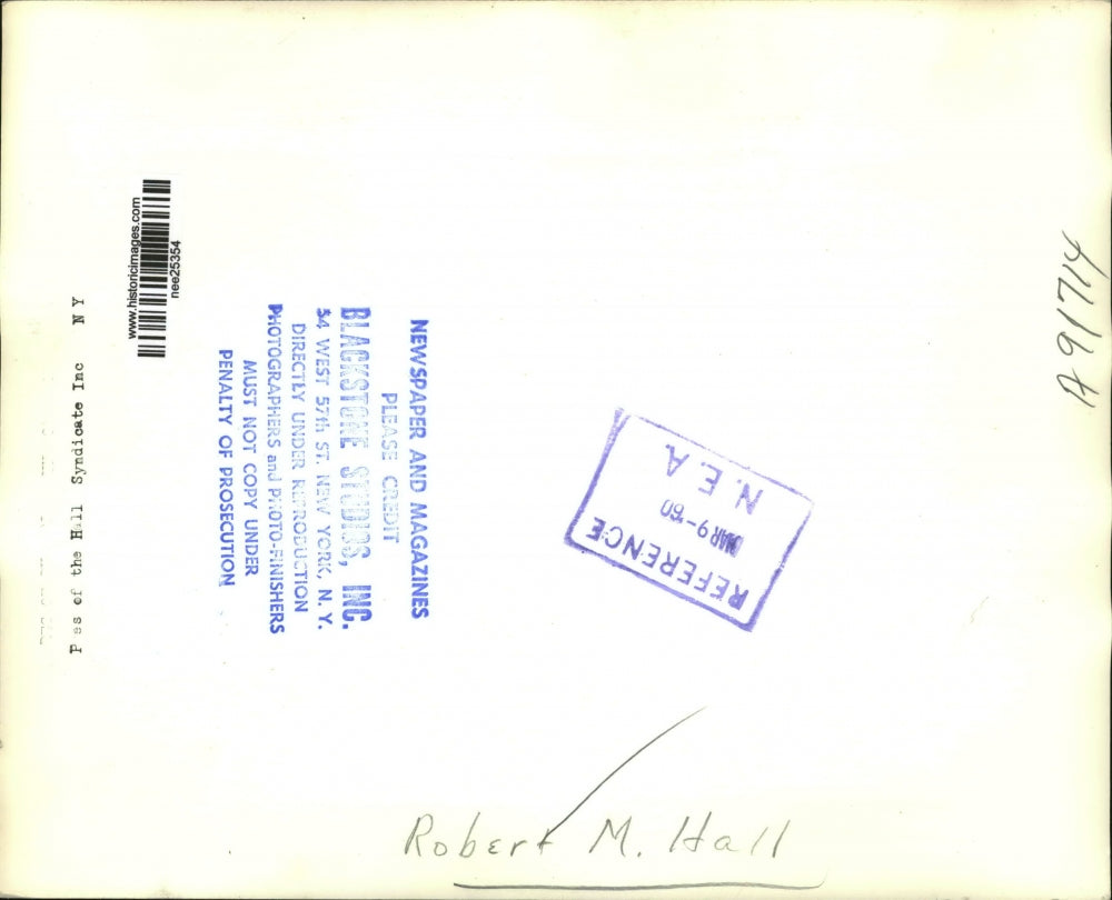 1960 Press Photo Robert M. Hall - nee25354