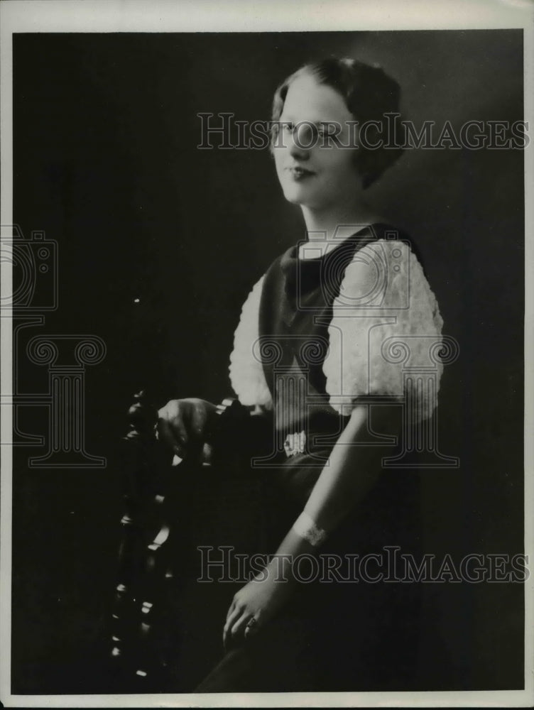 1933 Press Photo MIss Jane Culbertson of Washington DC to debut on Thanksgiving