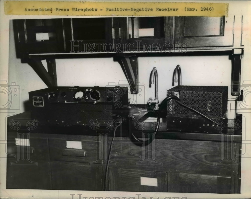 1953 Press Photo The positive and negative receiver radio - nee26019