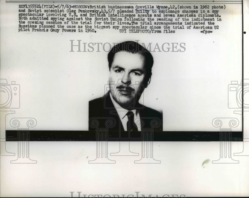 1963 Press Photo British businessman Greville Wynne - nee26510