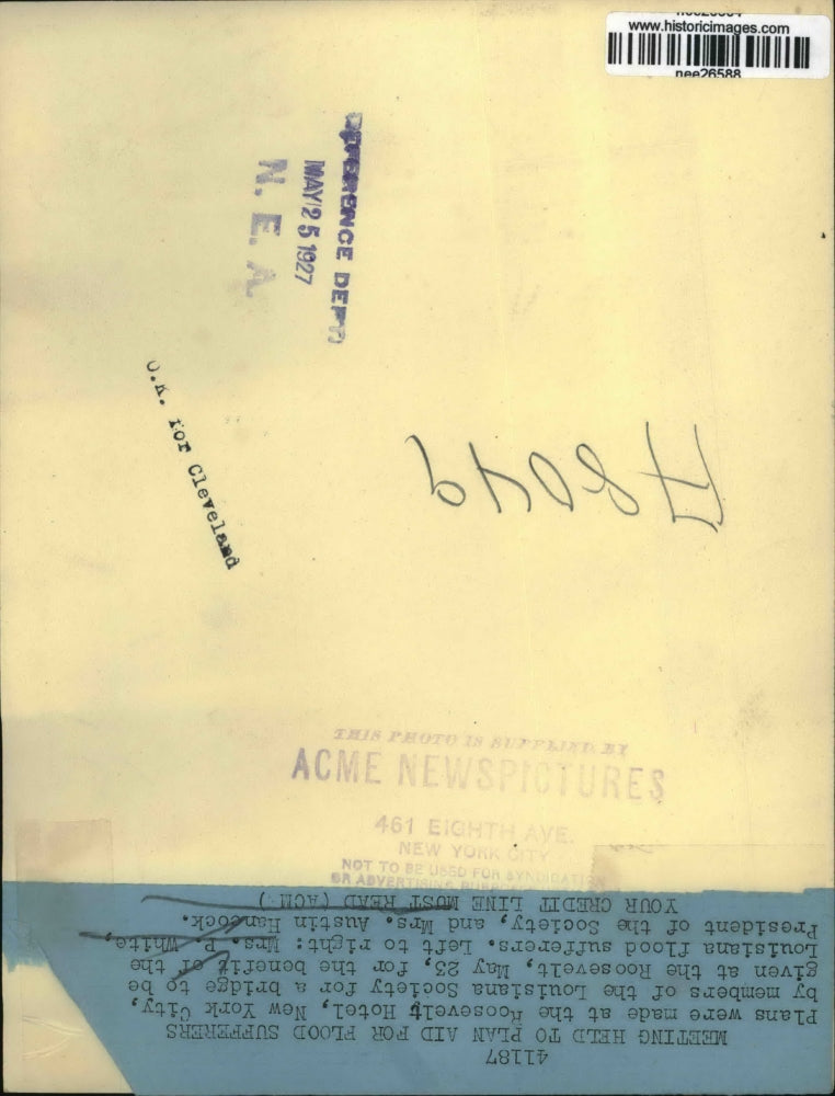 1927 Press Photo Louisiana Society in New York Mrs P White Mrs Austin Hancock