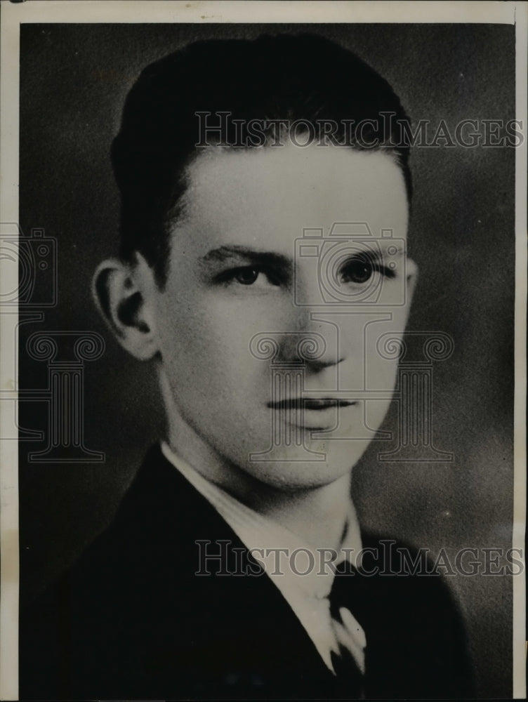 1939 Press Photo William Scott, victim of an escaped prison, Jack Russell
