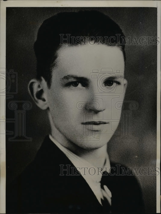 1939 Press Photo William Scott, victim of an escaped prison, Jack Russell