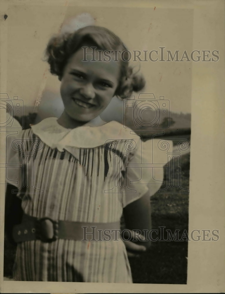 1936 Press Photo of 12 year old Clara Kathryn VanHorn. - nee27025
