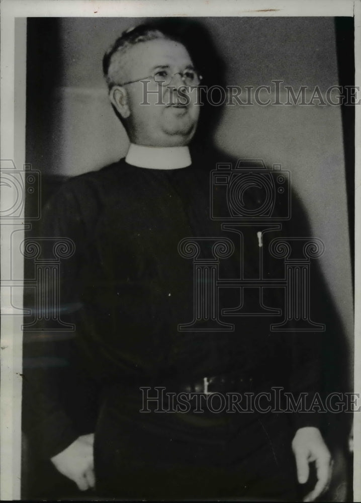 1938 Press Photo Rev. Simon Borkowski, St. Barbara's Catholic Church in Michigan