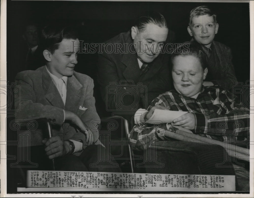 1951 Press Photo Joe McCarthy at March of Dimes - nee28162