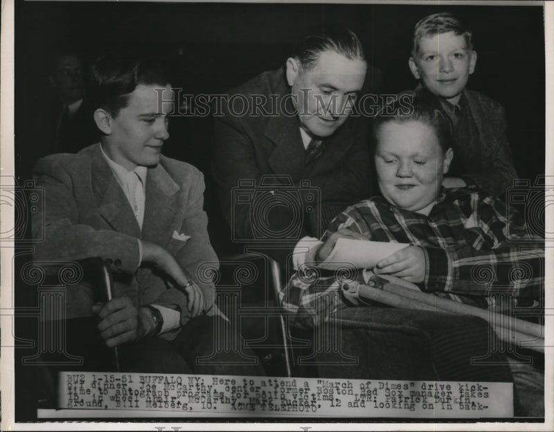 Load image into Gallery viewer, 1951 Press Photo Joe McCarthy at March of Dimes - nee28162
