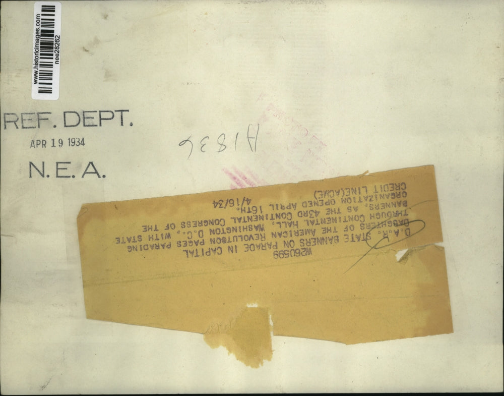 1934 Press Photo The parade of the Daughters of the American Revolution