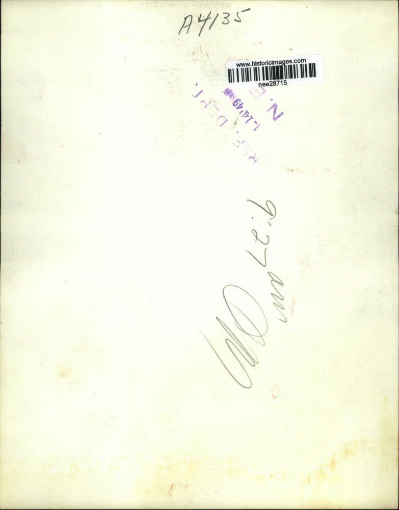 1949 Press Photo Sumner Welles found in critical condition alongside road