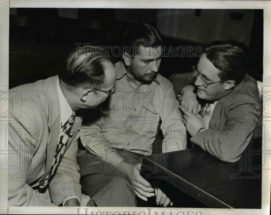 1957 Press Photo Reyman Murderer Glenn Robinson, Al Henson, William E. Spence