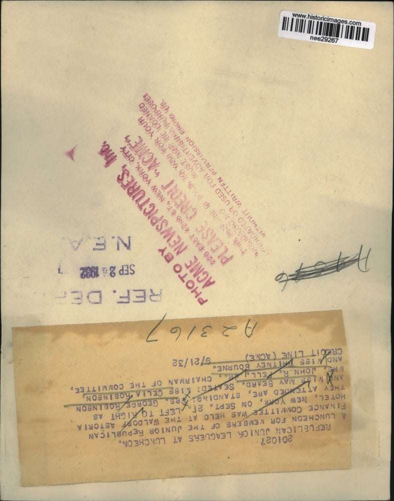 1932 Press Photo Mrs. George Robinson, Miss May Beard, and Miss Celia Robinson