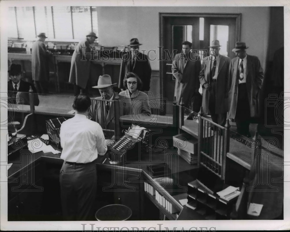 1956 Press Photo Edward Walsh, Harry Tolaw, joe Kolek and Lawrence Sarns