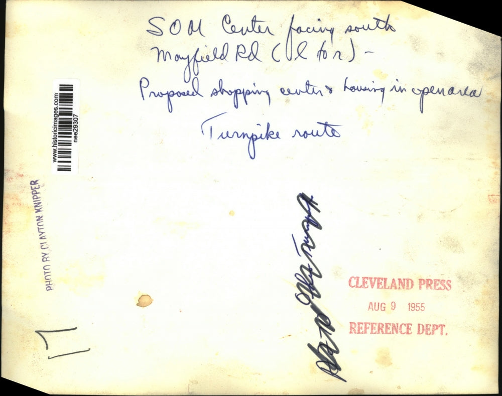 1955 Press Photo Soal Center Facing South Proposed Center and Housing