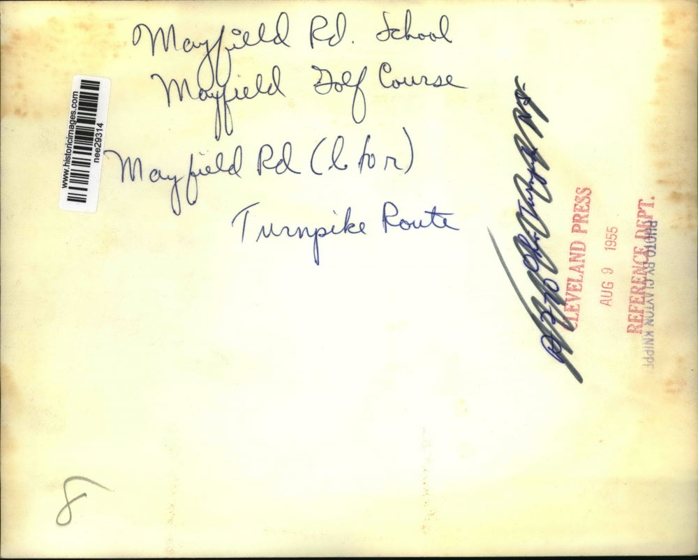 1955 Press Photo Mayfield Rd. School and Mayfield Golf Course - nee29314