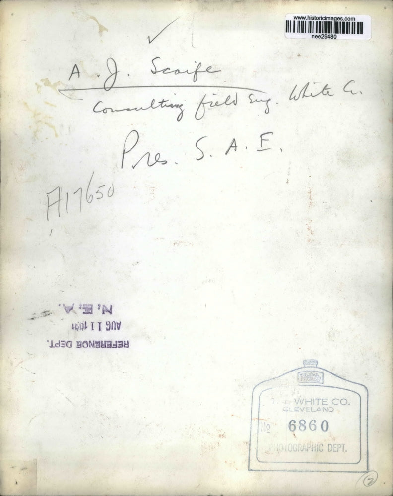 1931 Press Photo A.J. Scaife Consulting Field White A. - nee29480