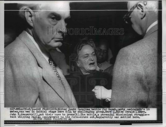 1956 Press Photo South Carolina Battle for Party Control J Bates Gerald - Historic Images