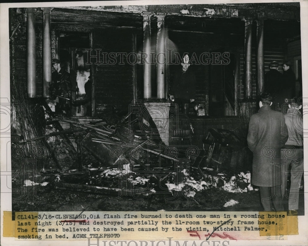 1948 Press Photo Flash Fire burns Mitchell Palmer to death