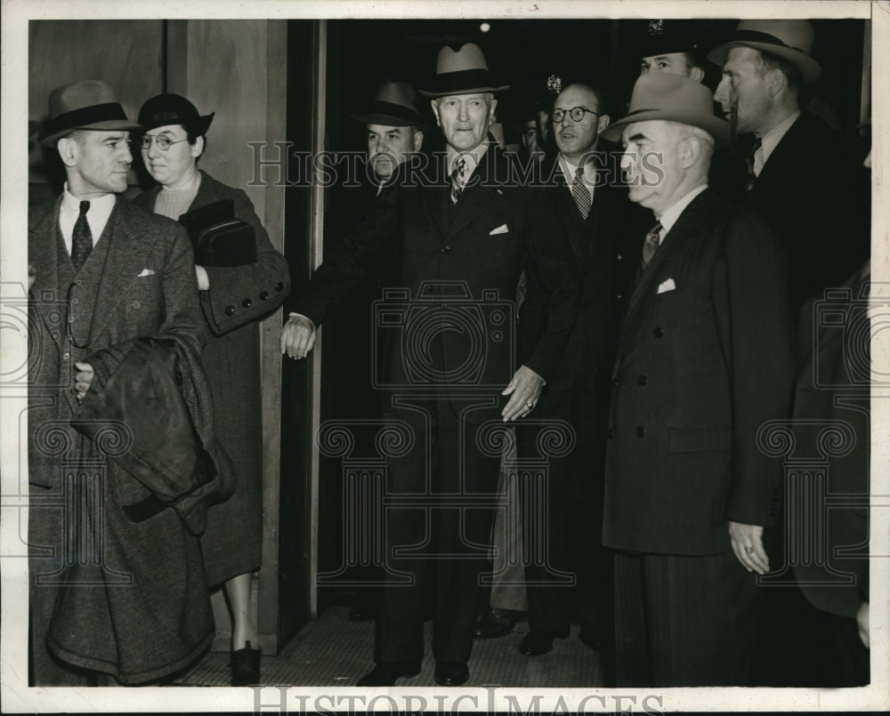 1938 Press Photo Gen. John J Pershing arrives in New York after Train Trip