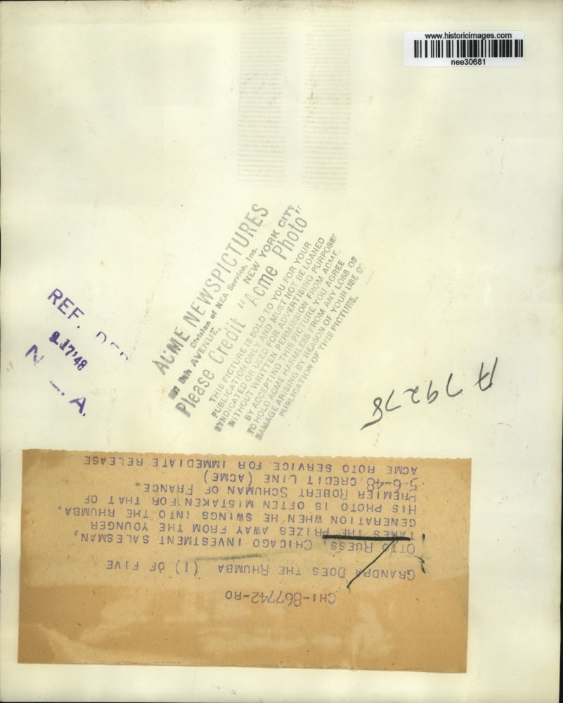 1948 Press Photo Otto Ruess Swings into Rhumba - nee30681