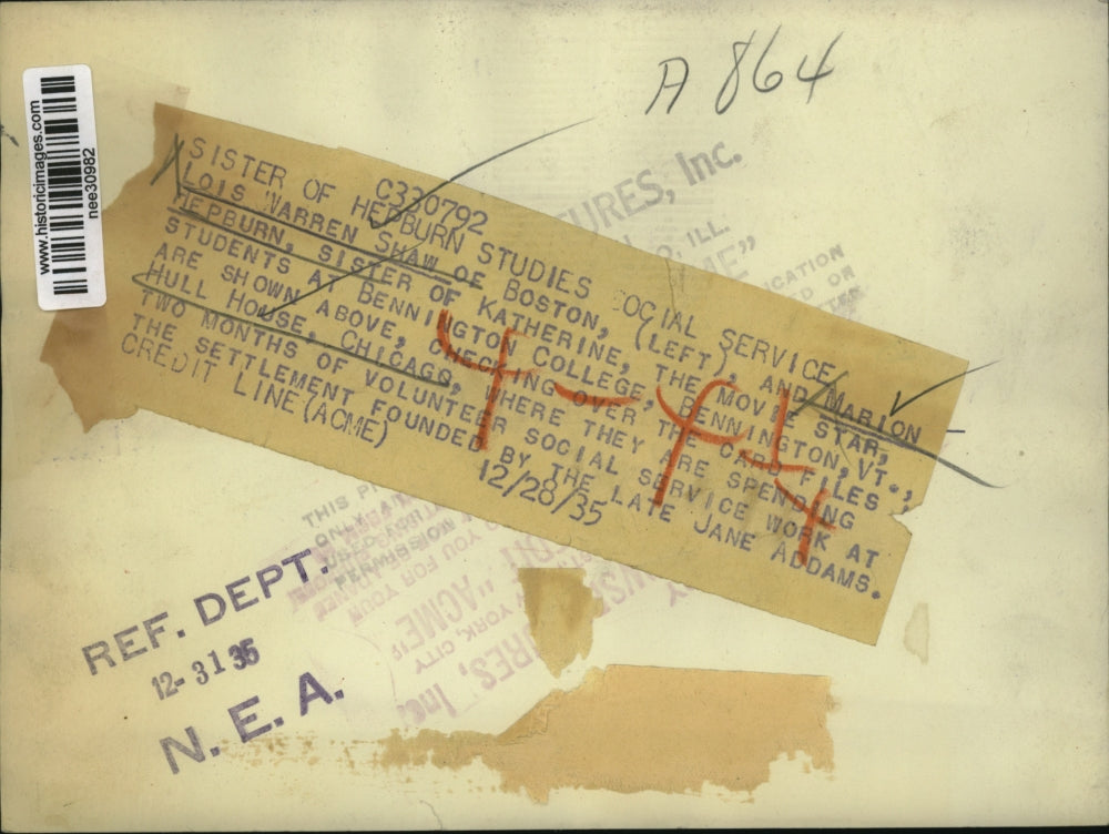 1935 Press Photo Lois Warren Shaw & Marion Hepburn, sister of actress Katherine