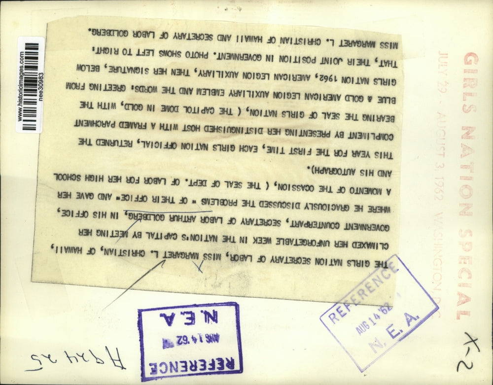 1962 Press Photo Secretary of labor Arthur Goldberg in his office - nee30983