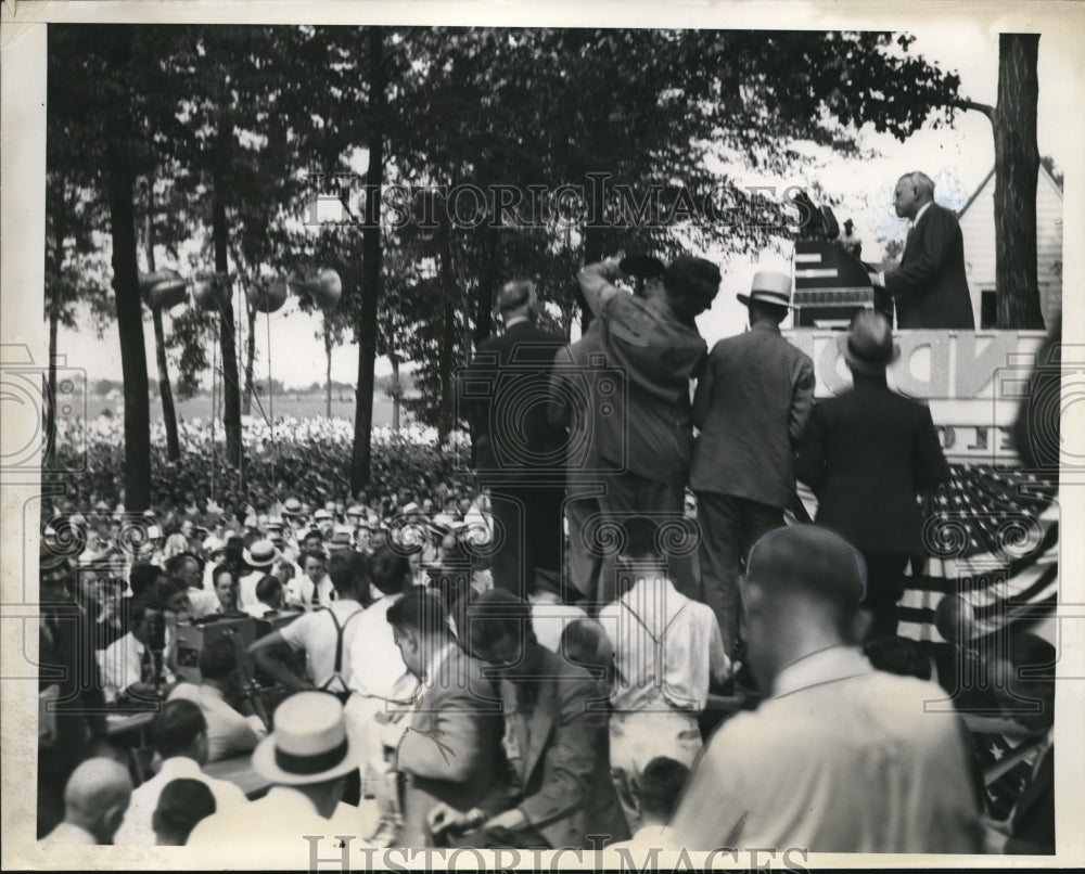 1936 Press Photo Governor Landon during a political tour - nee31023