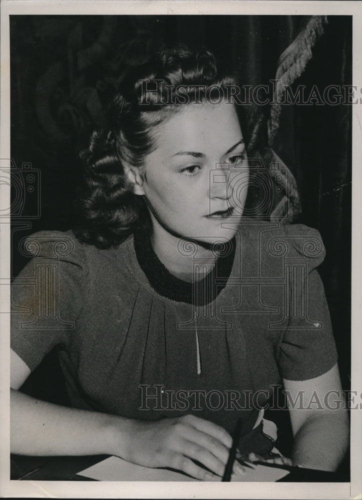 1940 Press Photo Aletta Hood,Governor Lurne Dickenson's Secretary