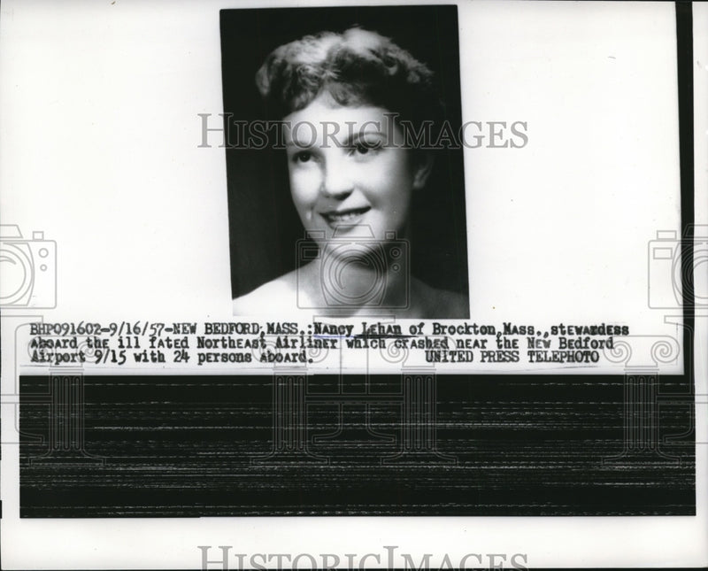 Load image into Gallery viewer, 1957 Press Photo Nancy Lehan stewardess of Northeast Airliner that crashed
