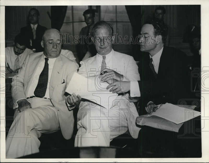 Load image into Gallery viewer, 1935 Press Photo Representative Sam Rayburn, Senator Burton Wheeler and Cohen
